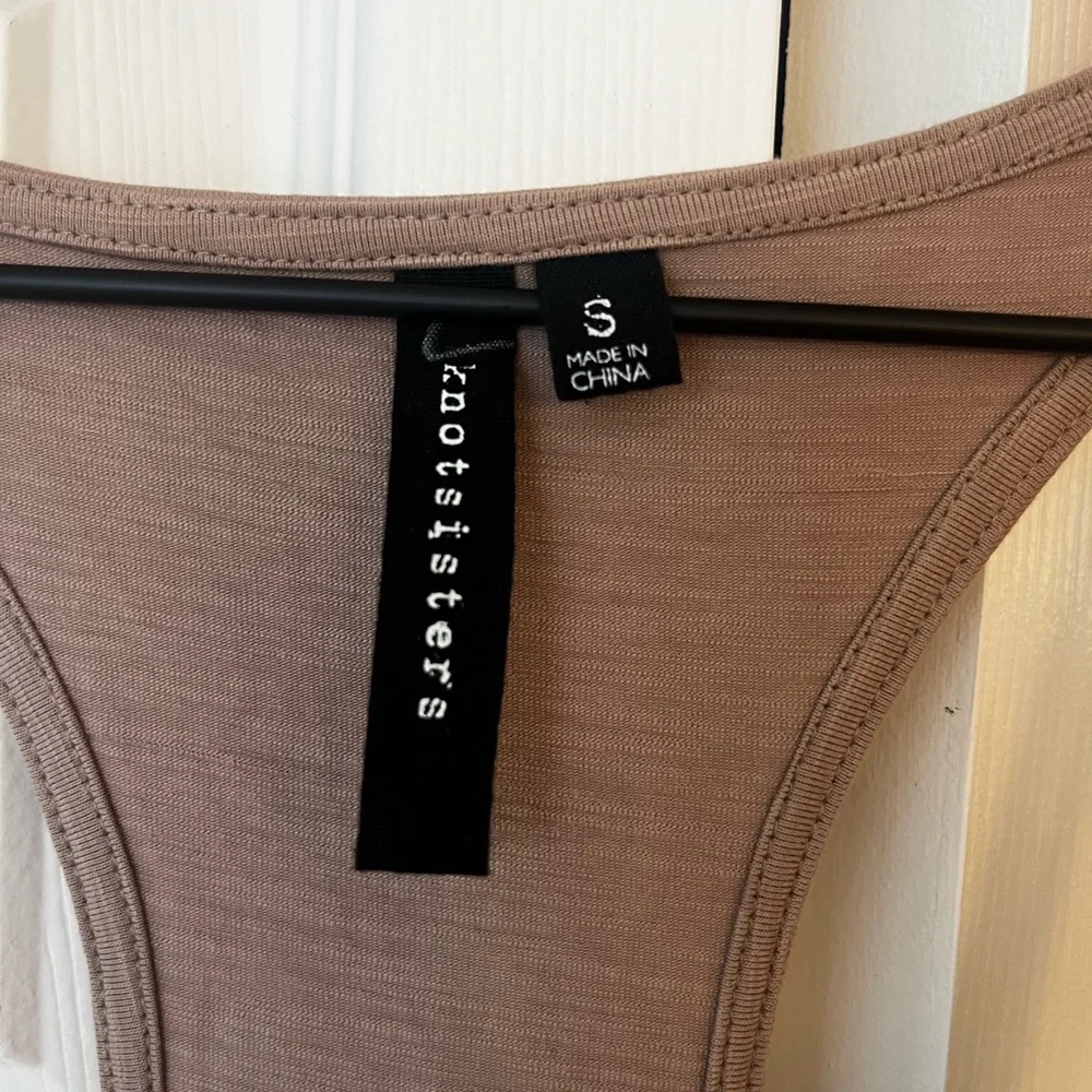 Knot sisters tan button down dress - Picture 2 of 5